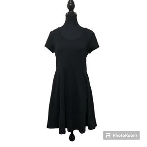 CANDY Couture Midi Black Dress with small back opening Size Large.